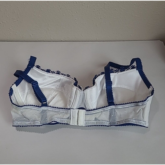 Ambrielle White Floral Full Coverage Adjustable Underwire Push Up Bra Size 36C - Picture 2 of 6